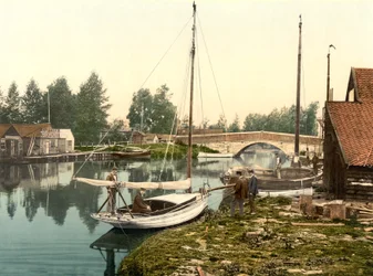 Wroxham Bridge, pub. C 1890 - 1900 (cromolitógrafo)